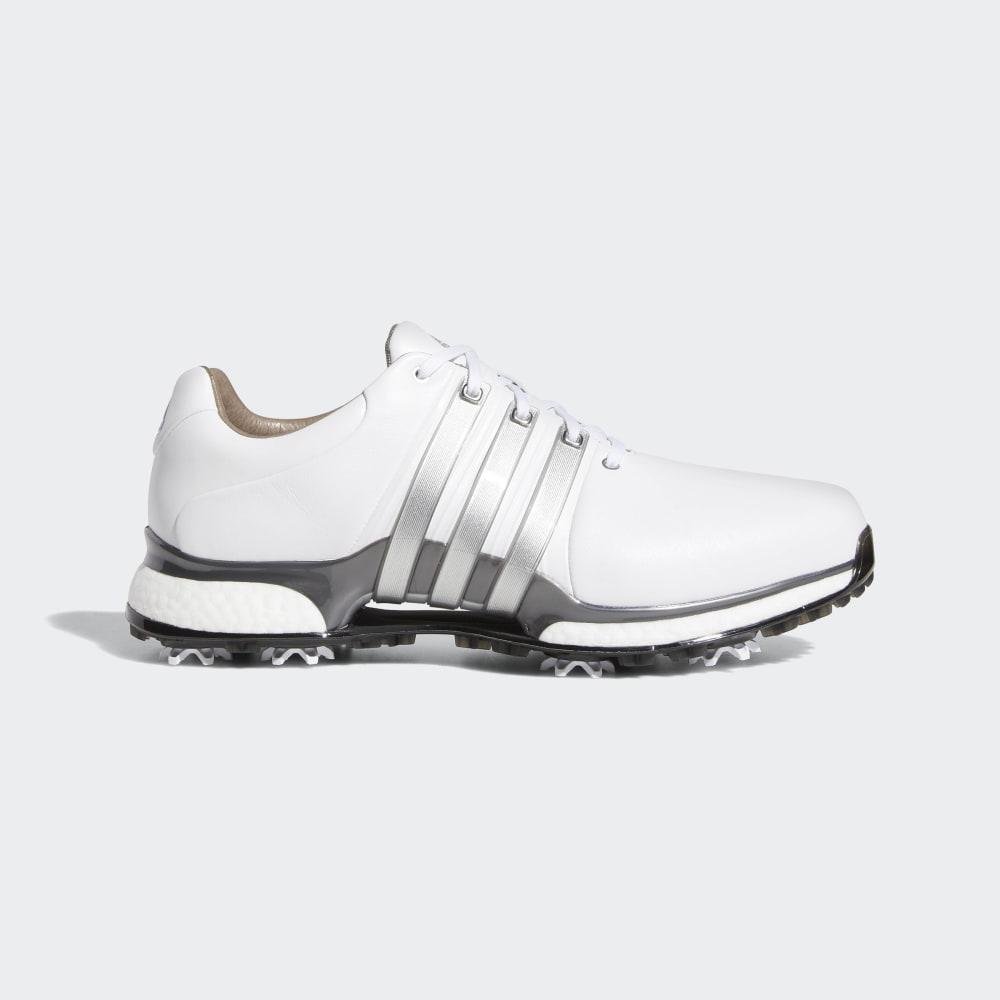 Pantofi Golf Adidas Tour360 XT Wide Barbati Romania - Albi/Argintii Metal BD7123